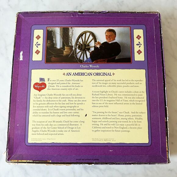 Vintage 1998 Sew, Sew Relaxing Charles Wysocki 1000 Piece Cat Puzzle - Complete - Picture 9 of 9